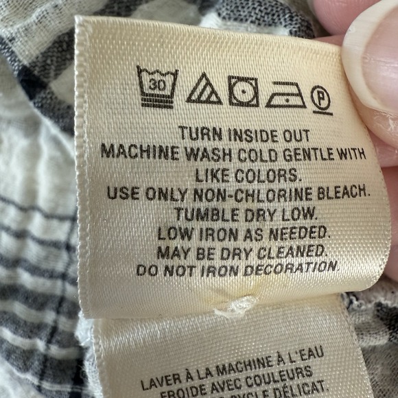 Anthropologie Plaid Embroidered Tunic Top Womens Medium Boho Western Rustic - Picture 11 of 13